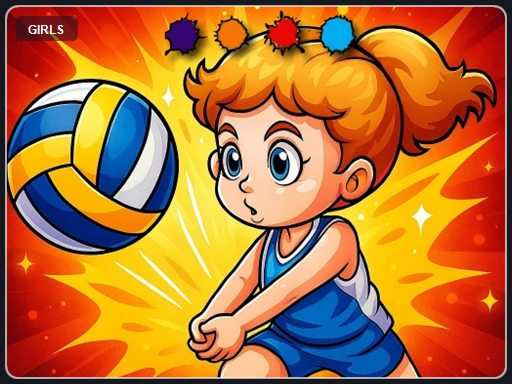 Volleyball Fun Coloring